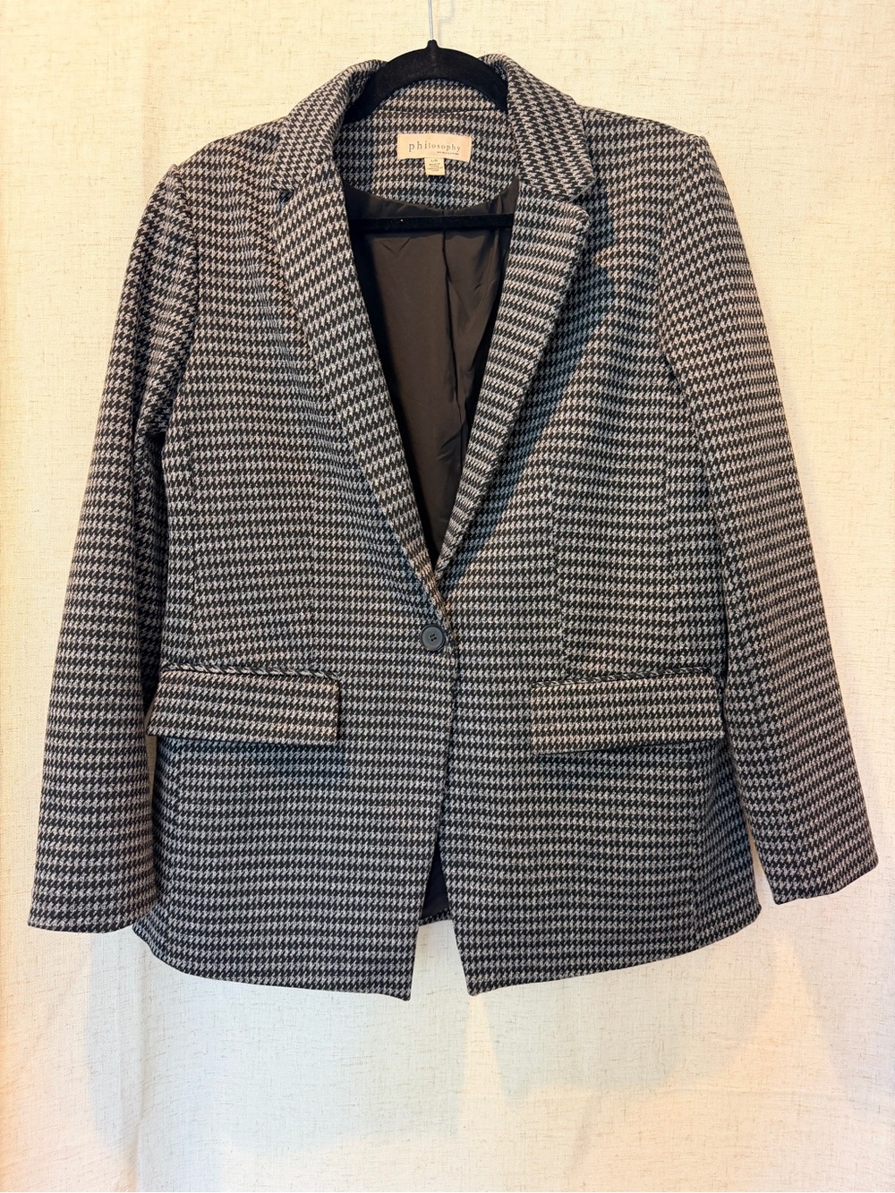 Philosophy Black and White Houndstooth Blazer